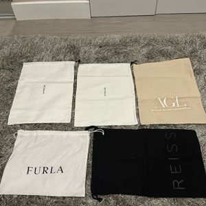 Bundle of empty shoes dust bags